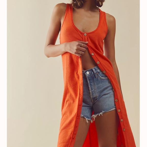 Free People Gia Vest Red OB1503177 Sz XS - Picture 16 of 16